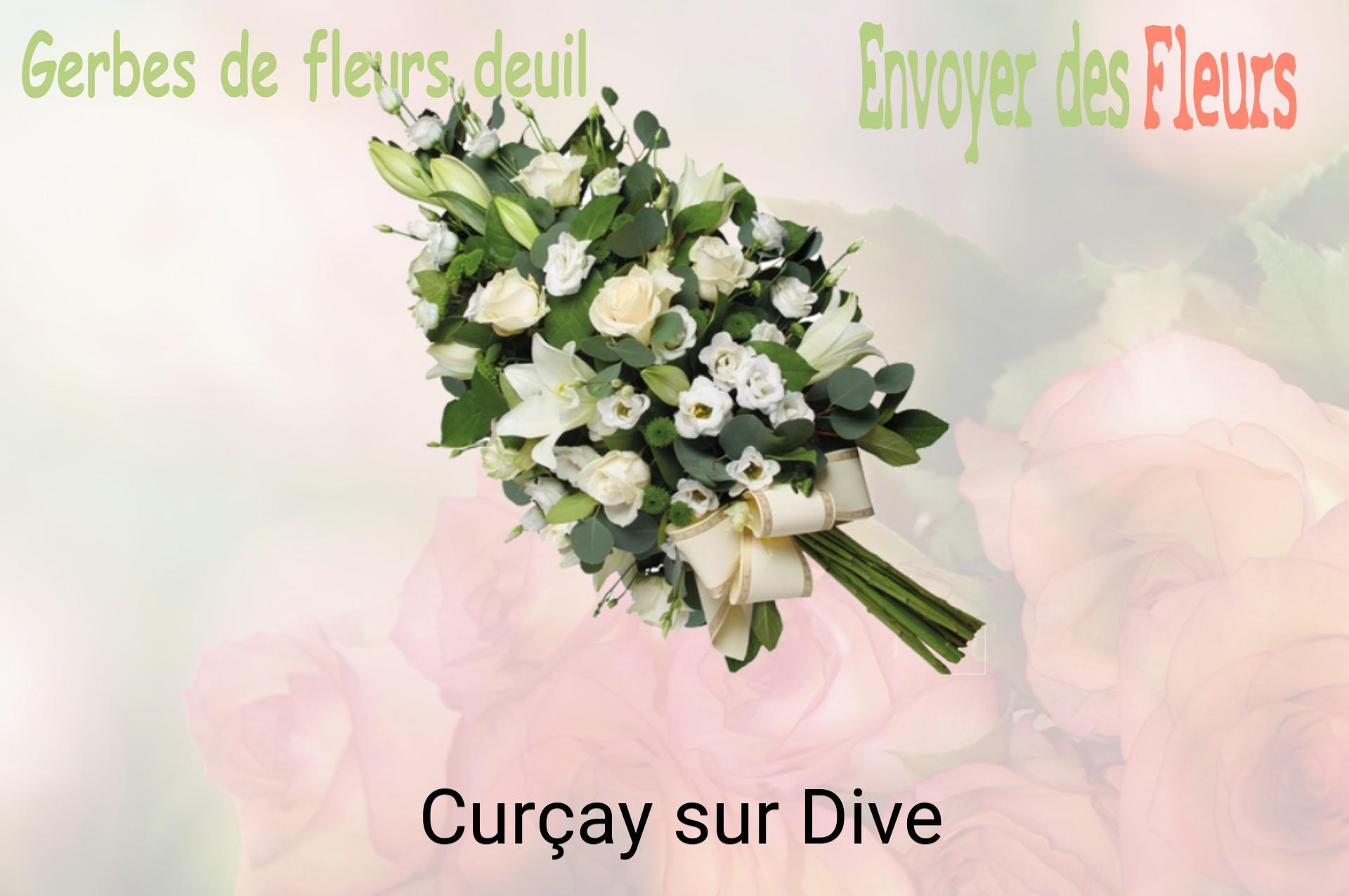 Gerbe de fleurs de deuil livrée à Curçay-sur-Dive
